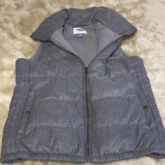 Old Navy Charcoal Puffer Vest - Picture 1 of 1